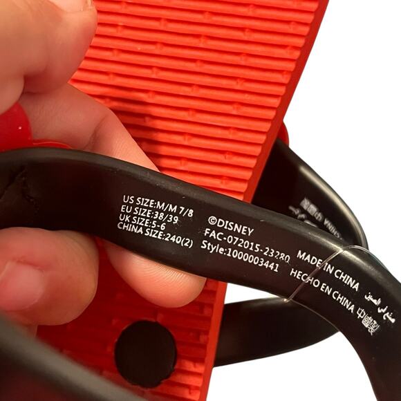 Disney Minnie Mouse Polkadot Sandals Flip Flops - Picture 6 of 6